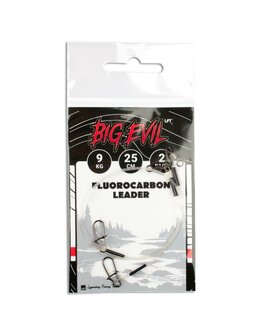 LFT Big Evil 2-Pack Fluorocarbon Leader 25cm. 9kg