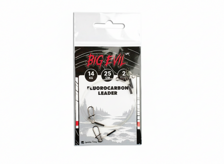 LFT Big Evil 2-Pack Fluorocarbon Leader 25cm. 14kg