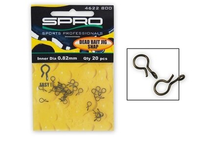 Spro - dead bait jig snap black 0.82mm 4622 800 20 st