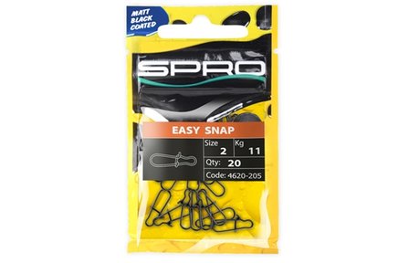 Spro Matt Black Easy Snap (20x)