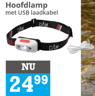 Dam hoofdlamp usb oplaadbaar