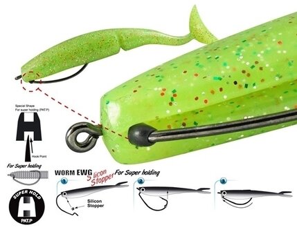 gamakatsu - worm ewg hook  4