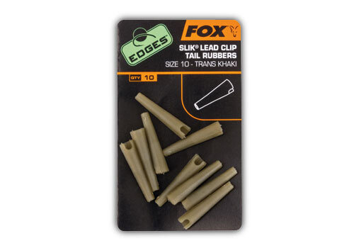 fox - edges slik lead clips tail rubbers size 10
