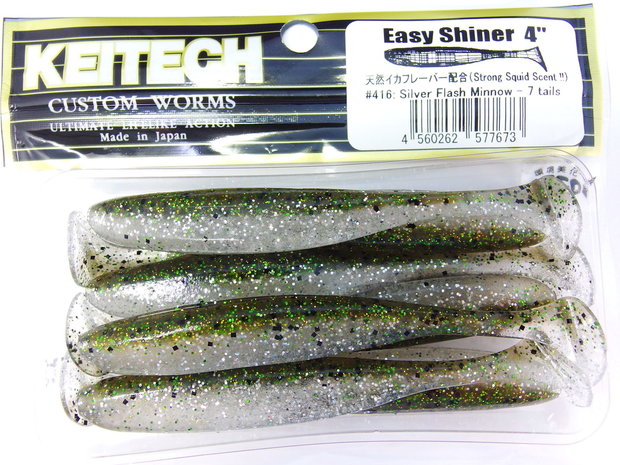Keitech Easy Shiner 4" Silver Flash Minnow