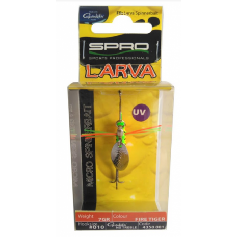 Spro Larva Micro Spinnerbait Treble Hook UV Pearl 4cm (7g)