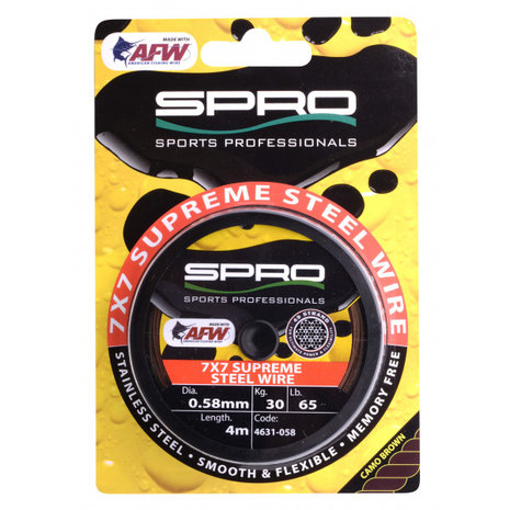 Spro 7x7 Supreme Steel Wire 0,58mm (30kg) (4m)