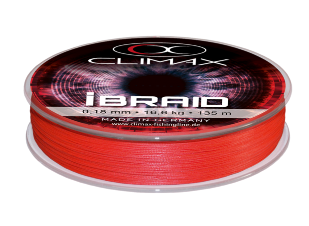 Climax IBraid 135m 14,2kg 0,16mm Fluo Red