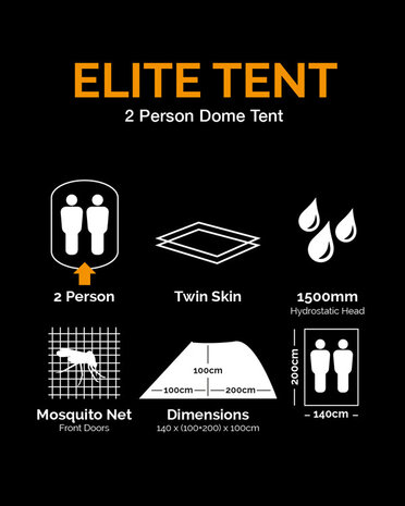 Kombat Elite tent BTP, 2 personen