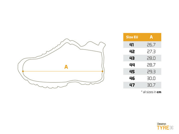 Delphin outdoor schoenen tyre X size 41 t/m 47