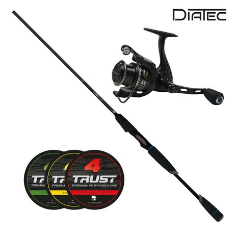 LFT hengel set  Diatec XS Spin 210 3-12gr + Precision 2000 FD + Gevlochten lijn 0.12mm 