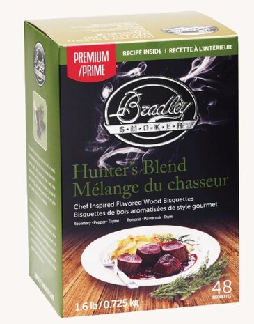 Hunters Blend Bisquetten voor Bradley Smoker 48 Stuks  
