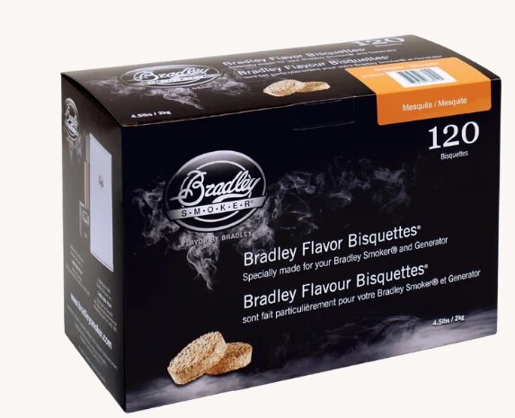 Mesquitebisquetten voor Bradley-rokers 120 Stuks