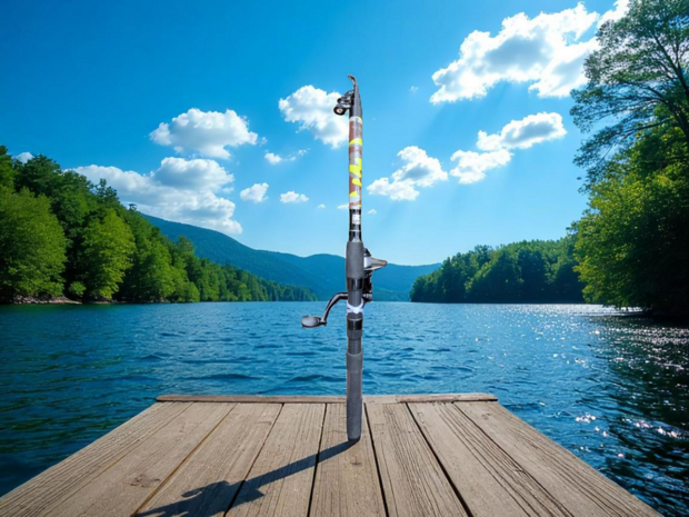 LFT hengelset Battle tele Spin "yellow Camou" 210cm 15-30 gram  + molen Battle-2000fd