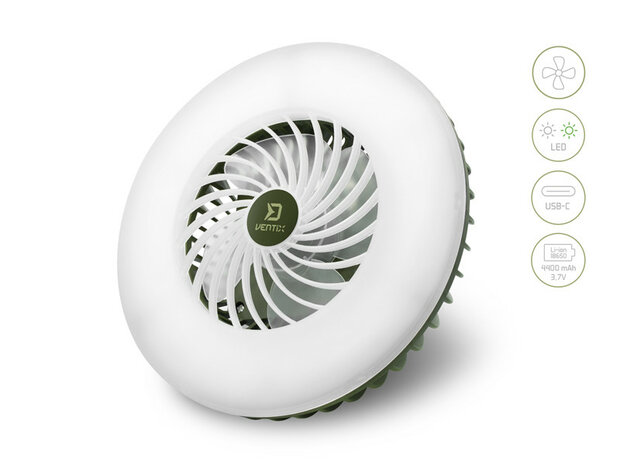 Delphin Ventix Fan with Light – Ventilator, lamp en powerbank in één