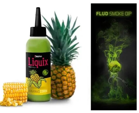 Delphin D Snax LiquiX Ananas & Corn Fluo Dip PVA Safe Vleesachtig