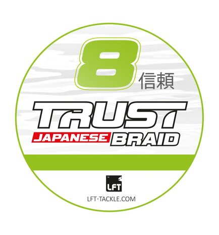 LFT Trust 8-Japanese Braid Chartreuse 150mtr 0,20mm 17,82kg