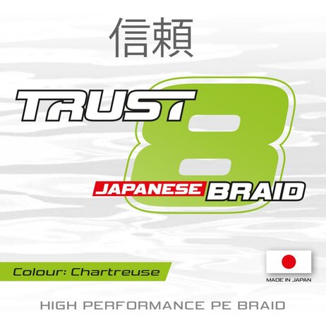LFT Trust 8-Japanese Braid Chartreuse 150mtr 0,23mm 19,50kg