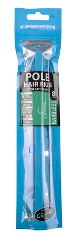 Cresta Pole Hair Rigs +Band Barbless (8x)