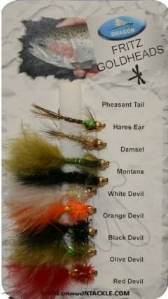 Dragon Std Fly Selection- Fritz Goldheads (10)