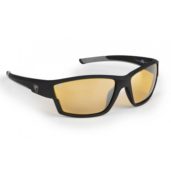 Fox Rage Matt Black Amber Lens Wrap Sunglasses