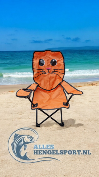 Camp life funny kinder vouwstoel Oranje