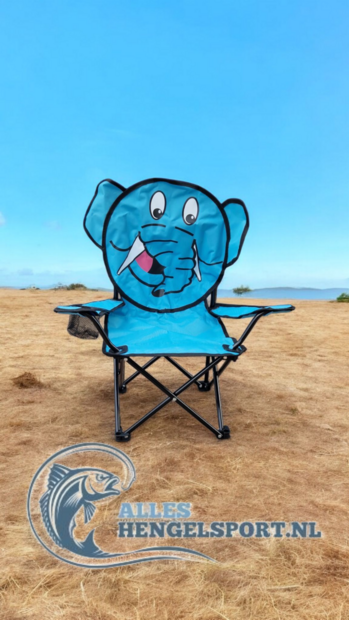 Camp life funny kinder vouwstoel licht blauw