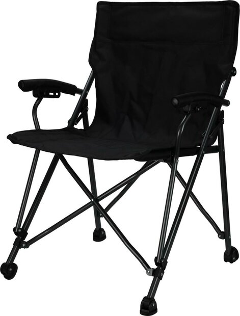 Camp Life Comfort Camping/Visstoel opvouwbaar zwart 
