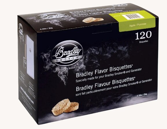 Appelbisquetten voor Bradley-rokers 120 Stuks