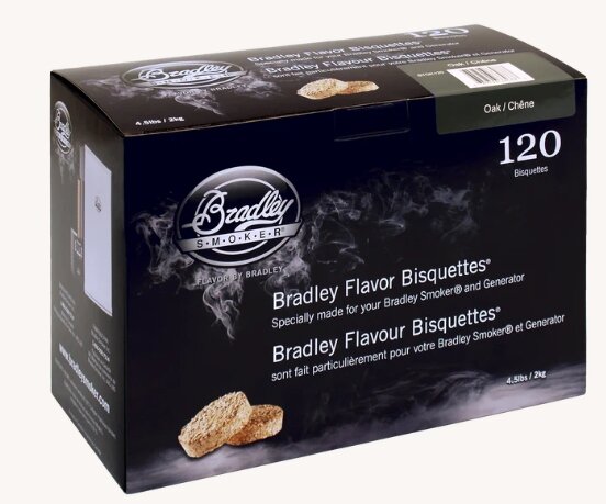 Eikenhouten bisquetten voor Bradley-rokers 120 Stuks
