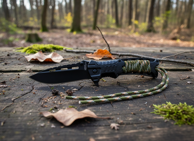 Camp Life Adventure Kombat Survival Knive With Paracord
