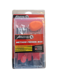 Albatros Method Feeder box 2 x rig , 1 x mould, 1 x flat grip drill, 1 x quick stop needle